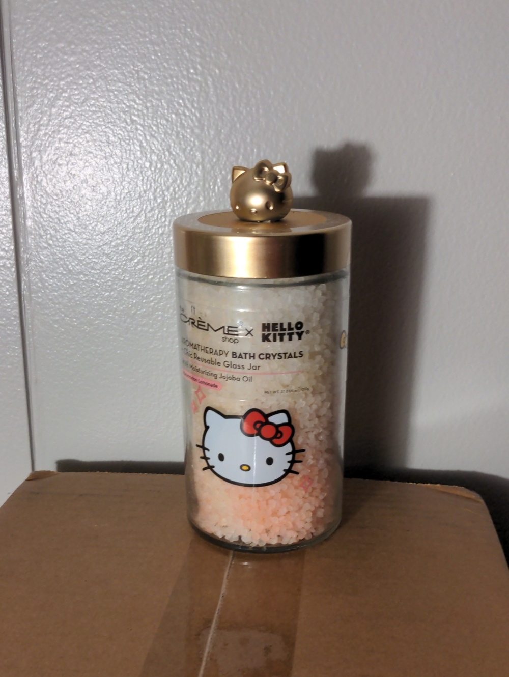 Hello Kitty Pink, White & Gold Bath Crystals Jar